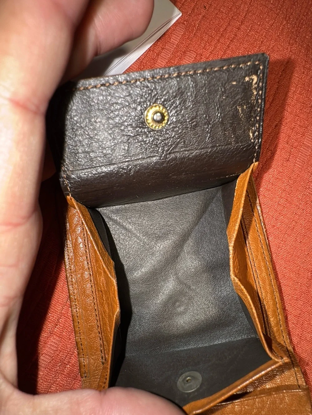Burberry Brown Leather Wallet with Branded Patch